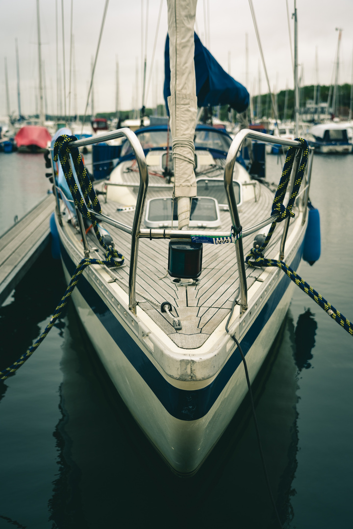 Sailboat in harbour