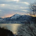 sailboat in sunset near Bergen, Norway