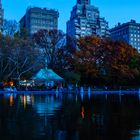 Sailing Boats in Central Park at Sunset