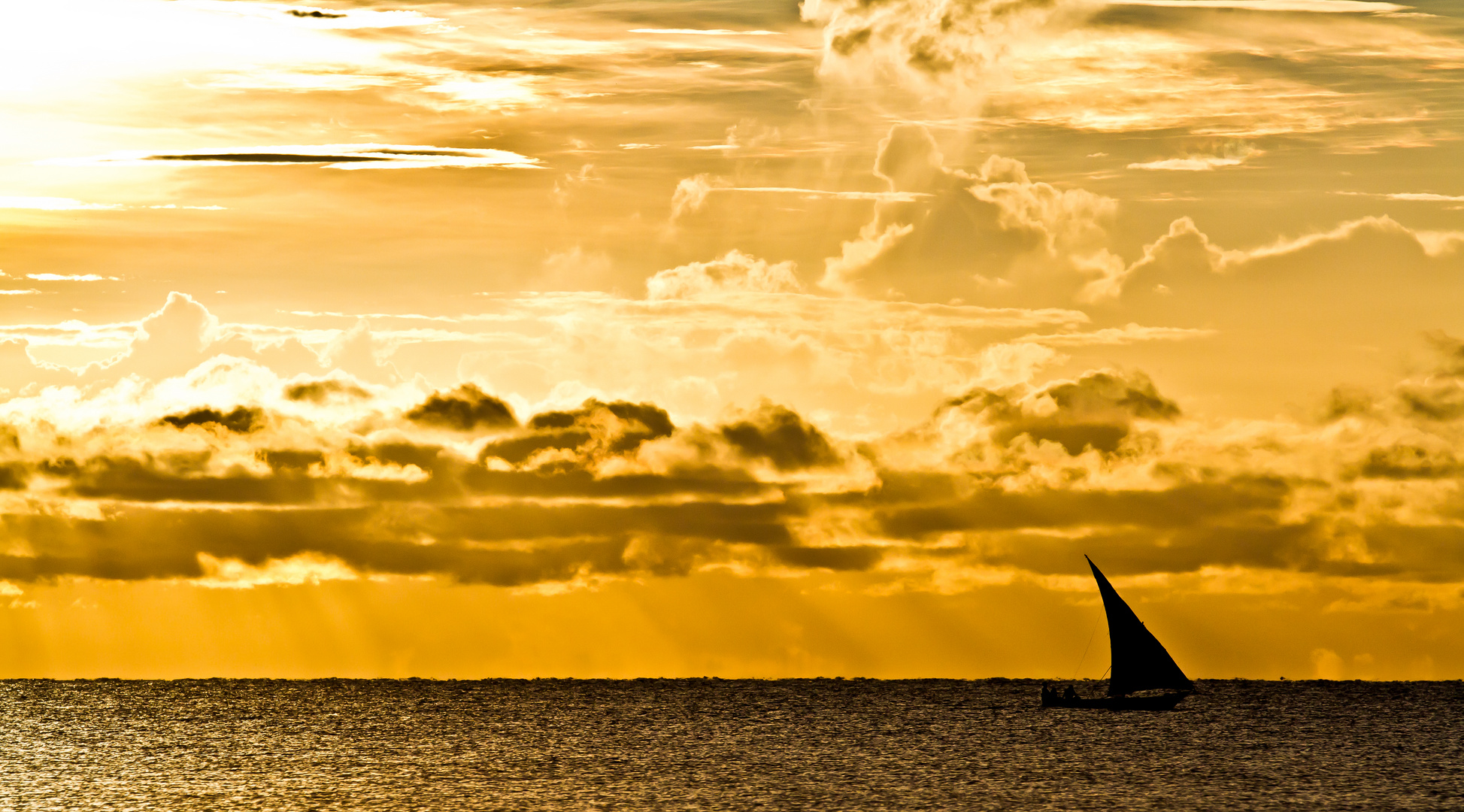 Sailing off Pangani Coast, Tanzania