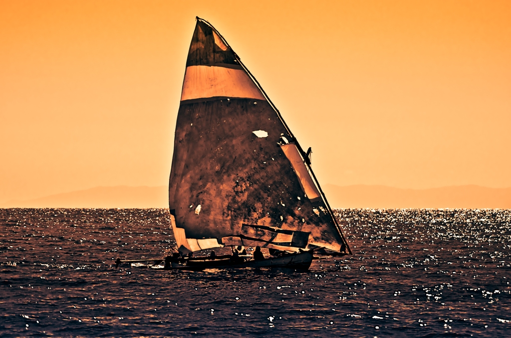 sailing the sunset