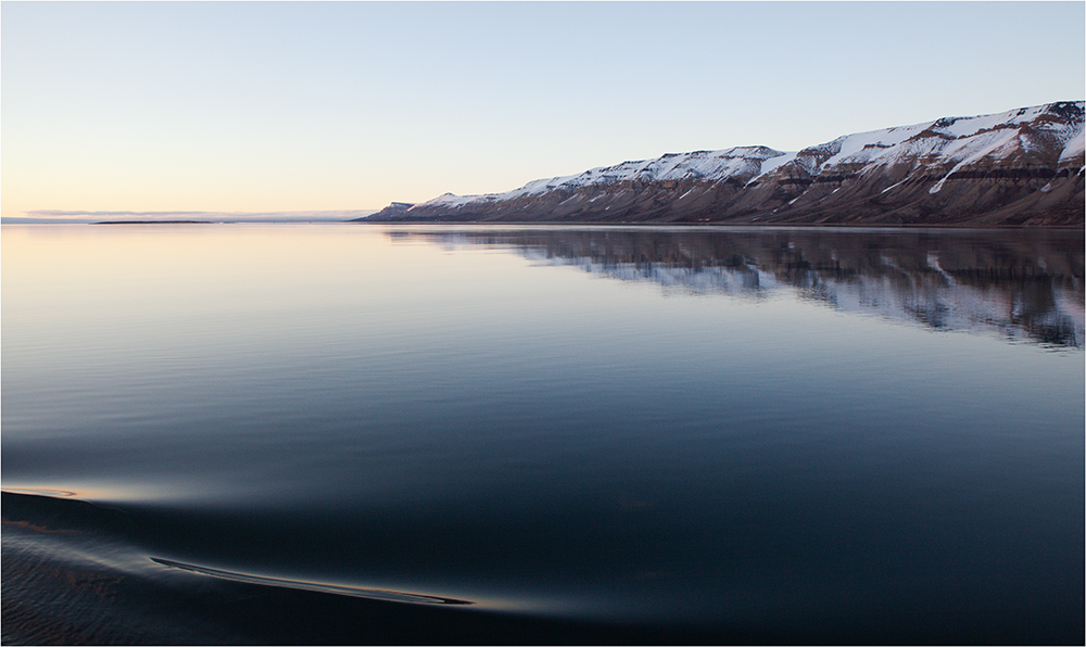 sailing through the arctic night