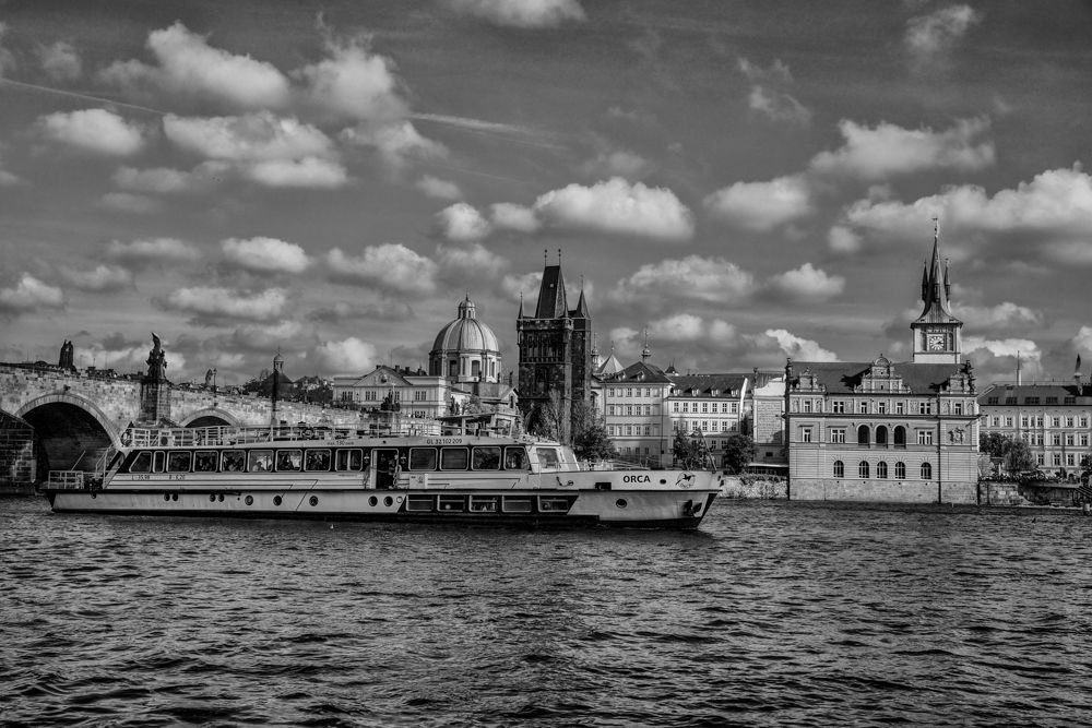 Sailing Under The Charles Bridge Prague