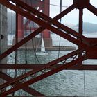 sailing underneath the Golden Gate Bridge