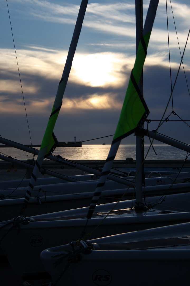 Sails at sunset