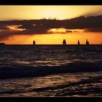 Sailships In The Sunset