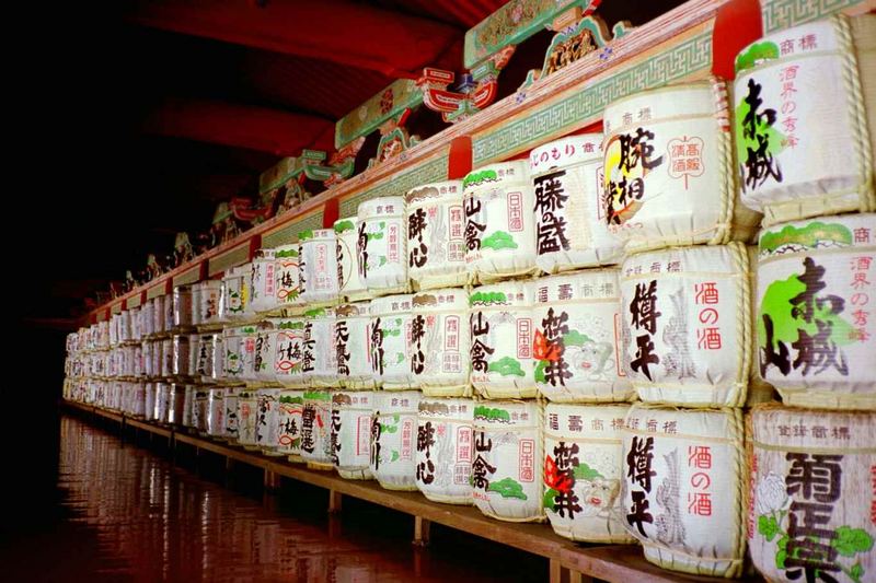 Sake barrels