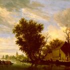 Sal. van Ruysdael Fluß mit Fähre