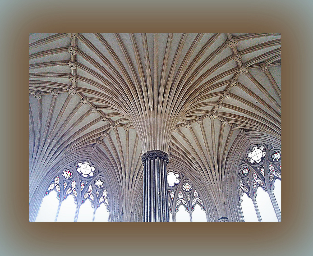 Sala capitolare..cattedrale di Wells..scorcio del soffitto