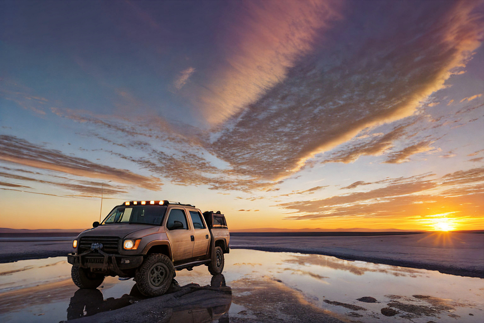 Salar de Uyuni (KI Bild erstellt mit Stable Diffusion)