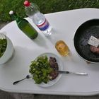 Salat "Vorarlberg", Kotelette "Göfis" - und gespritzter Most von Elmar - was braucht man mehr???