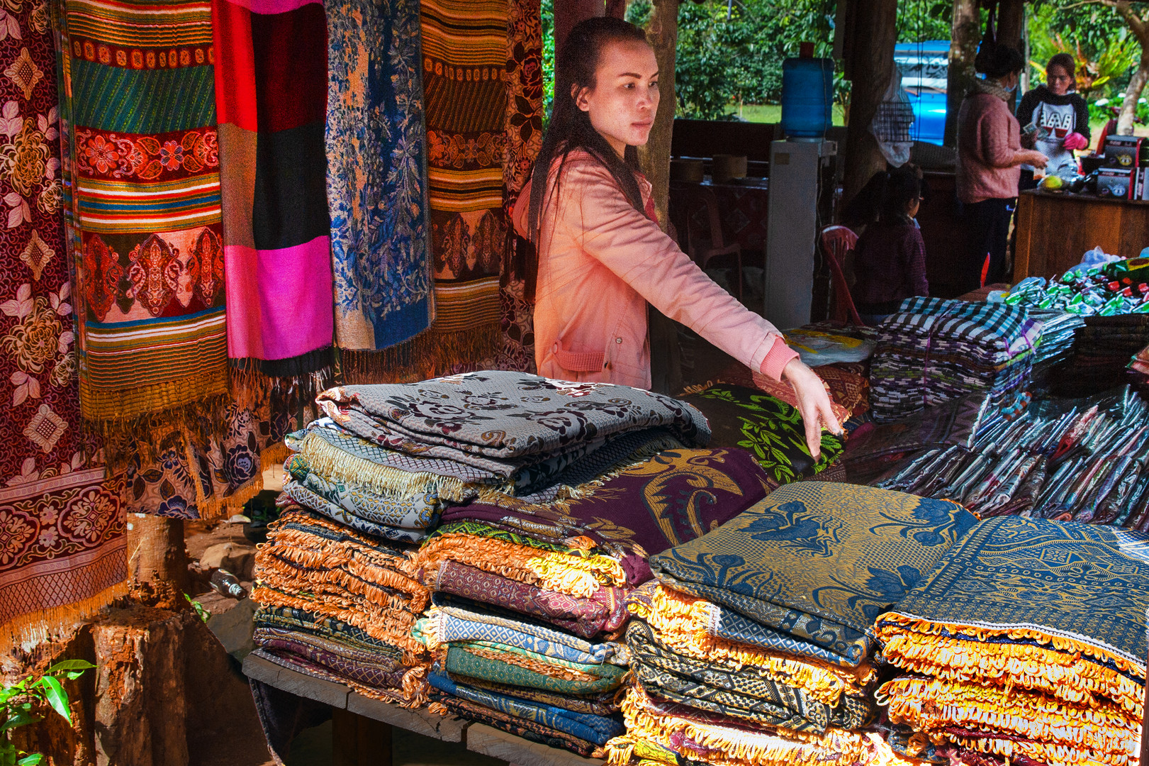 Sale of Laotian fabrics