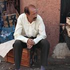 Salesman in the souk of Morocco