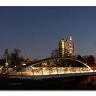 Salford-Brücke und Rathaus in Lünen