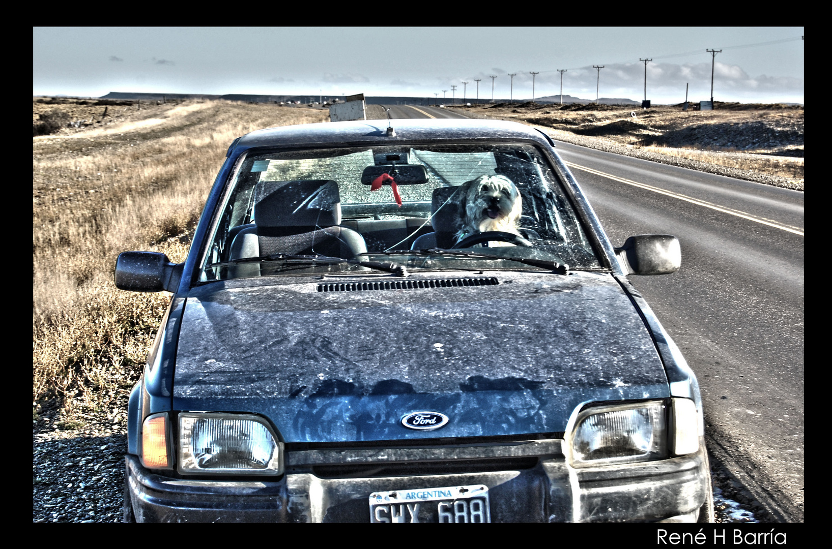 sali a pasear en auto