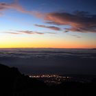 salida del sol sobre las nubes