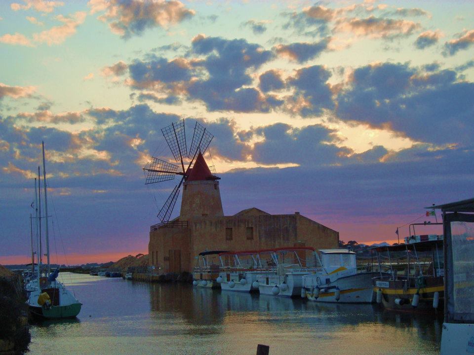 saline al tramonto