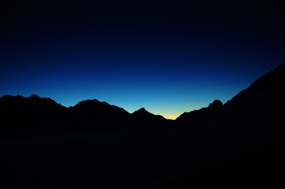 Salober - Berge am Abend - Konturen - Umrisse