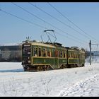 Salonwagen OEG 45/46 mit Schnee