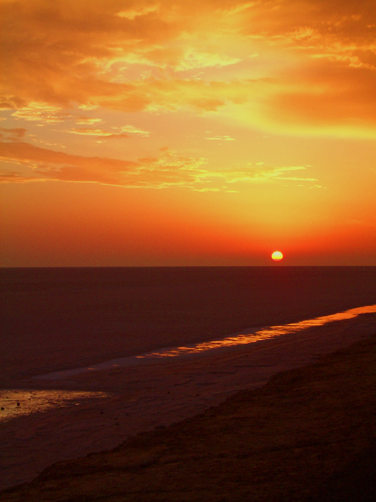 salt desert sunrise