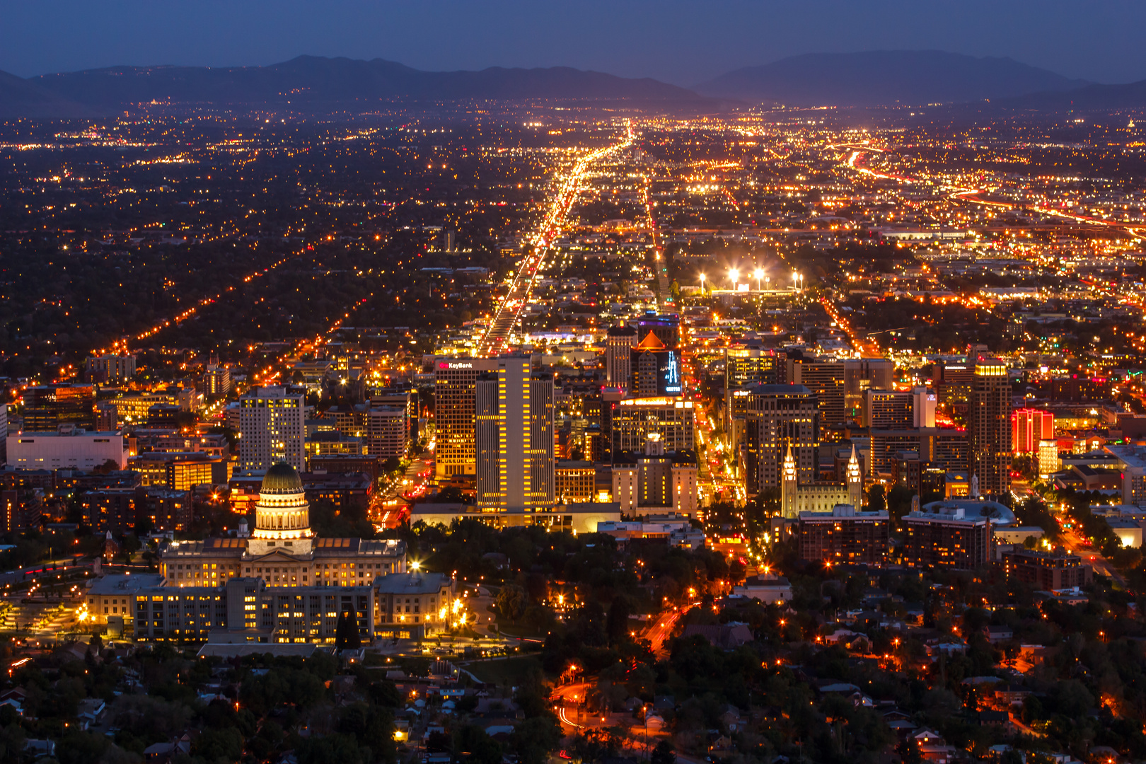 Salt Lake City at Night