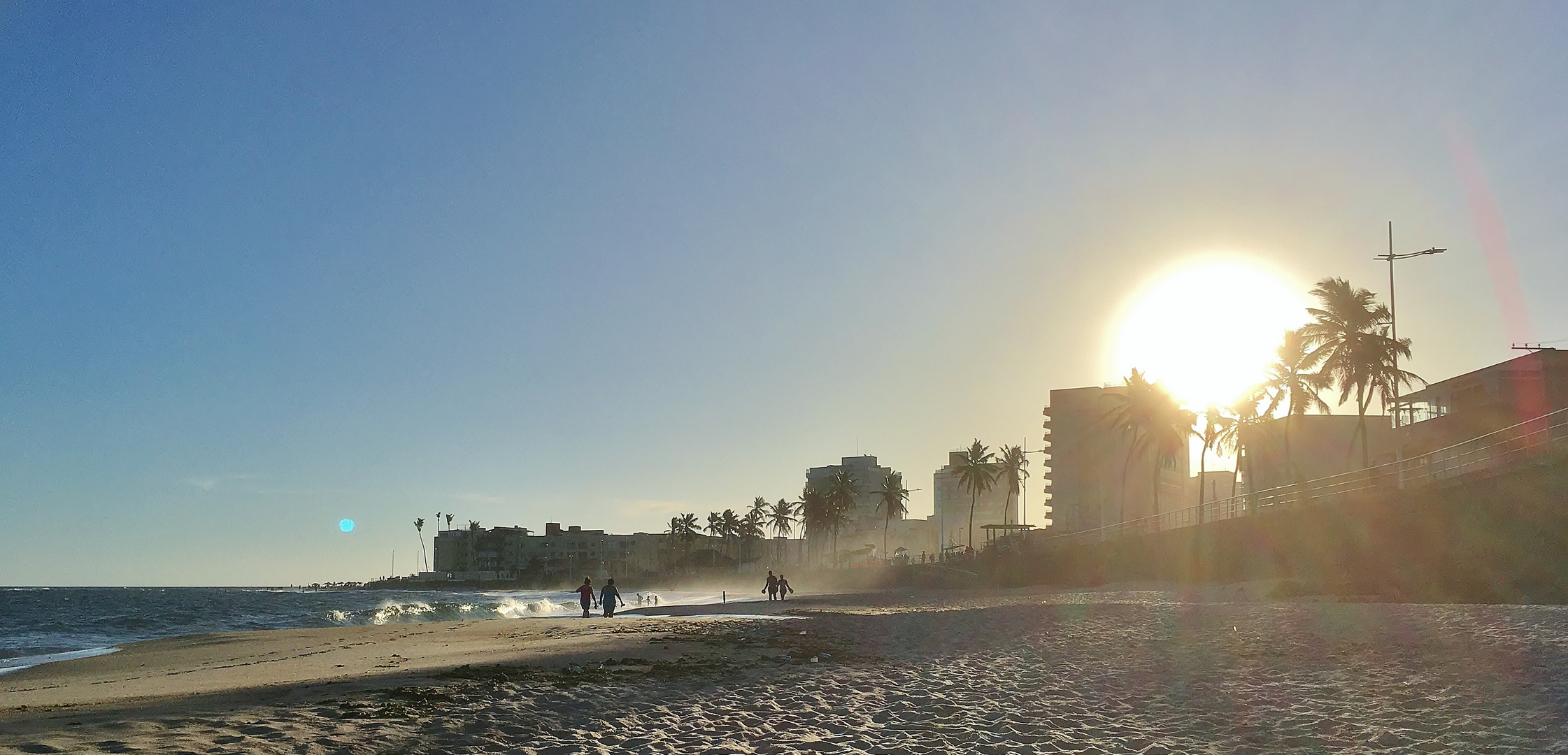 salvador da bahia praia pôr do sol