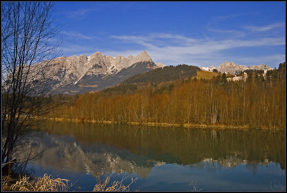 Salzach in der Abendsonne