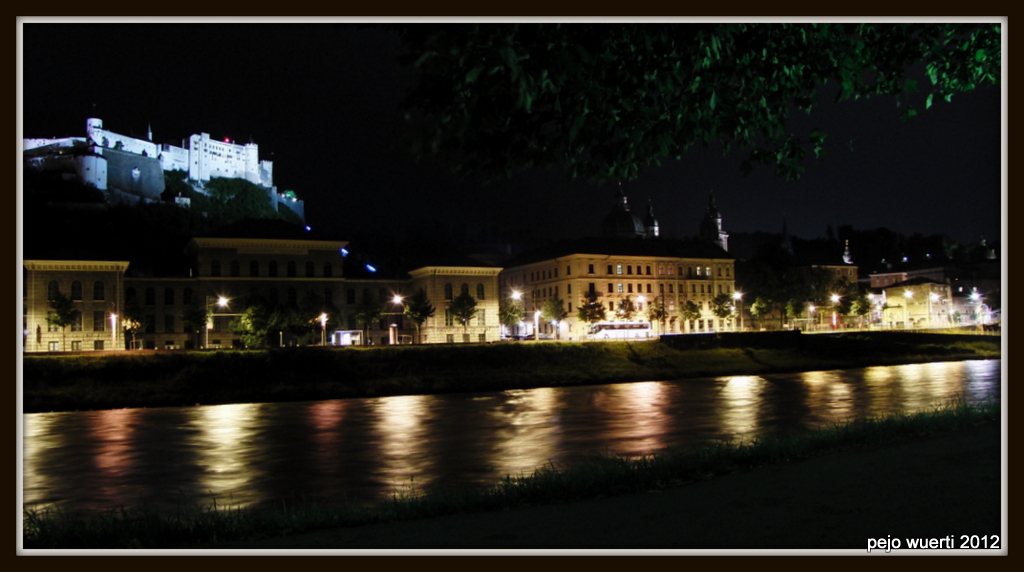 Salzach - Rudolfskai - Festung Hohen Salzburg