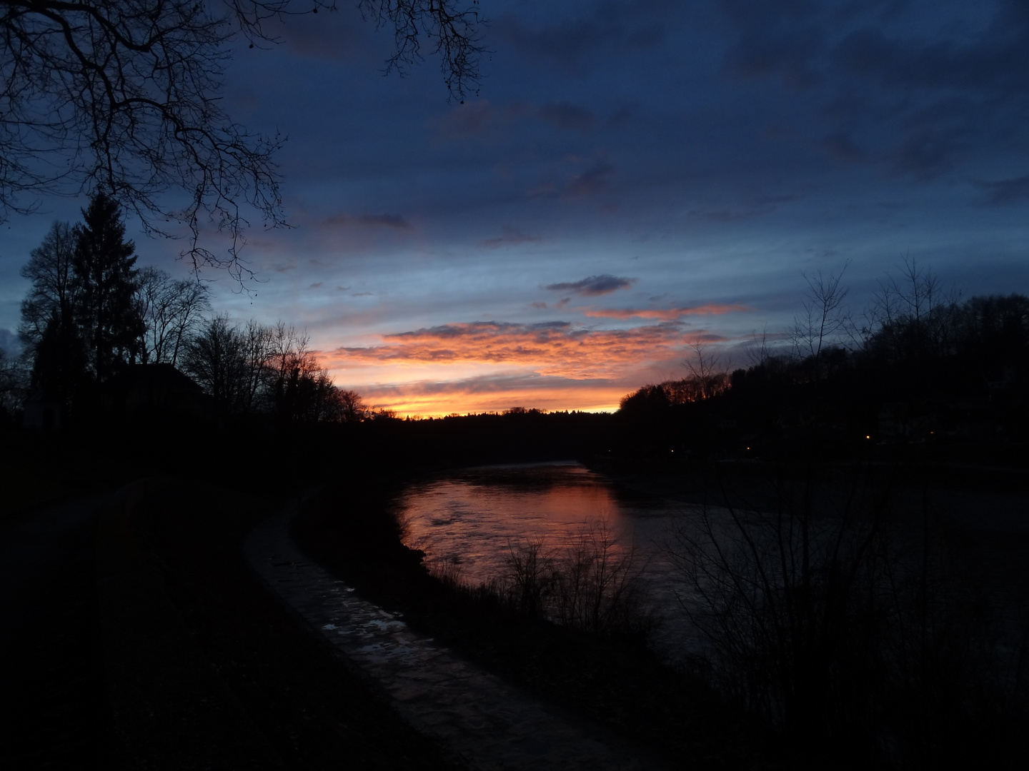 Salzach sunset