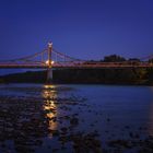 Salzachbrücke in Oberndorf bei Salzburg bei Nacht