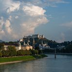 Salzburg Altstadt in der Abenddämmerung