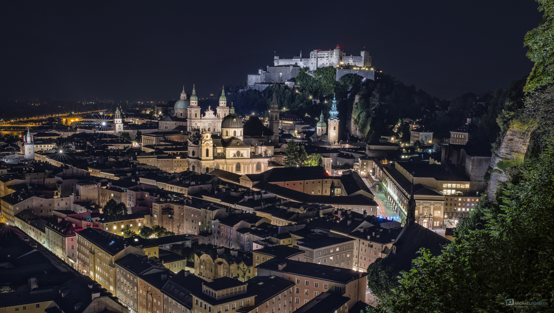 Salzburg at night