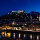 Salzburg bei Nacht - Blick vom Kapuzienerberg