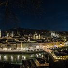 Salzburg bei Nacht - Blick vom Kapuzienerberg