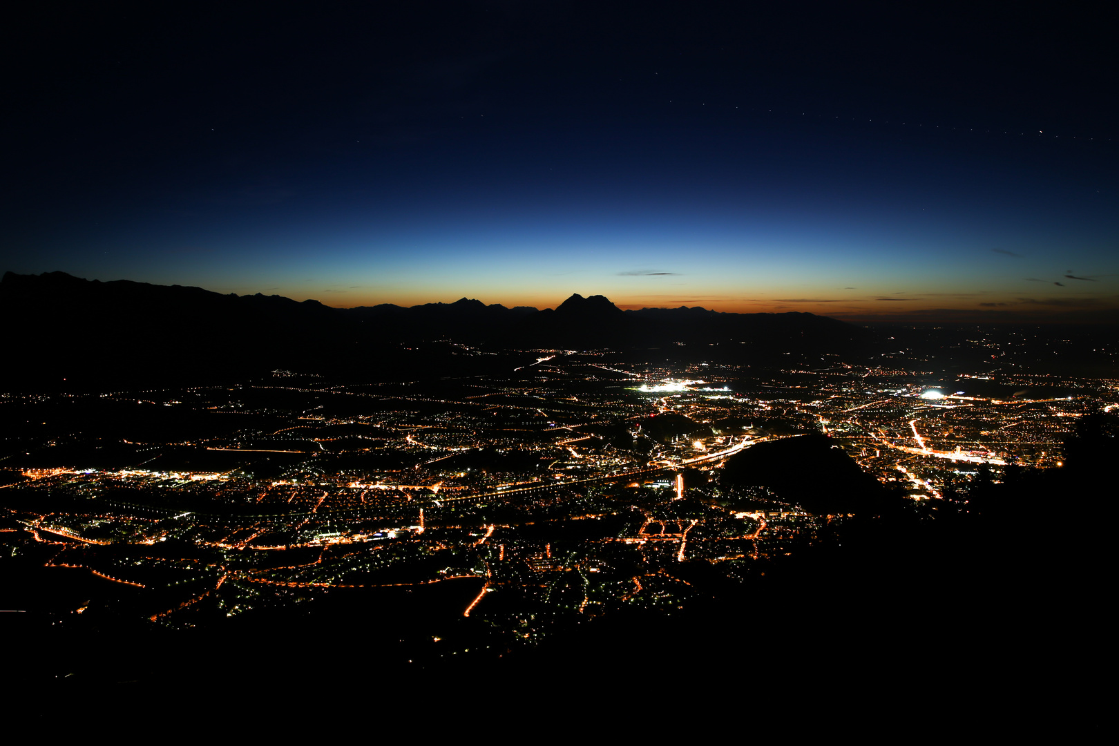 Salzburg beim Sonnenuntergang