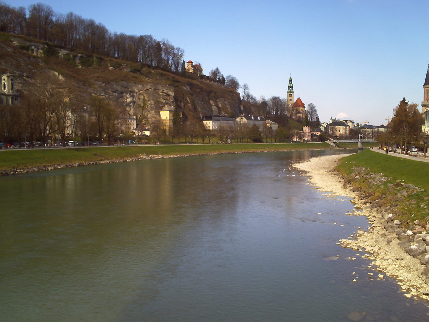 Salzburg, Blick auf die Salzach