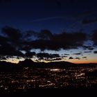 Salzburg city at night