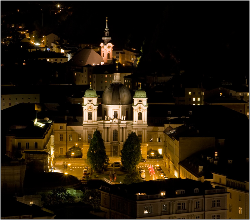 Salzburg city lights