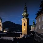 Salzburg, es wird Nacht.