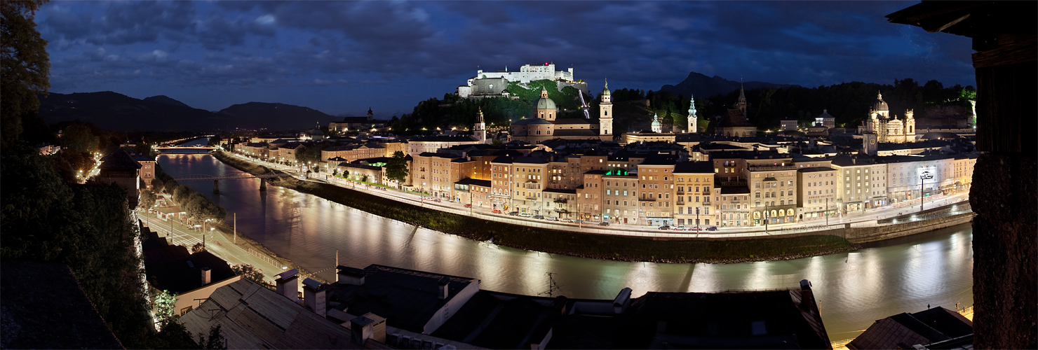 Salzburg, Festung Hohensalzburg und Salzach