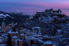 Salzburg im Abendrot