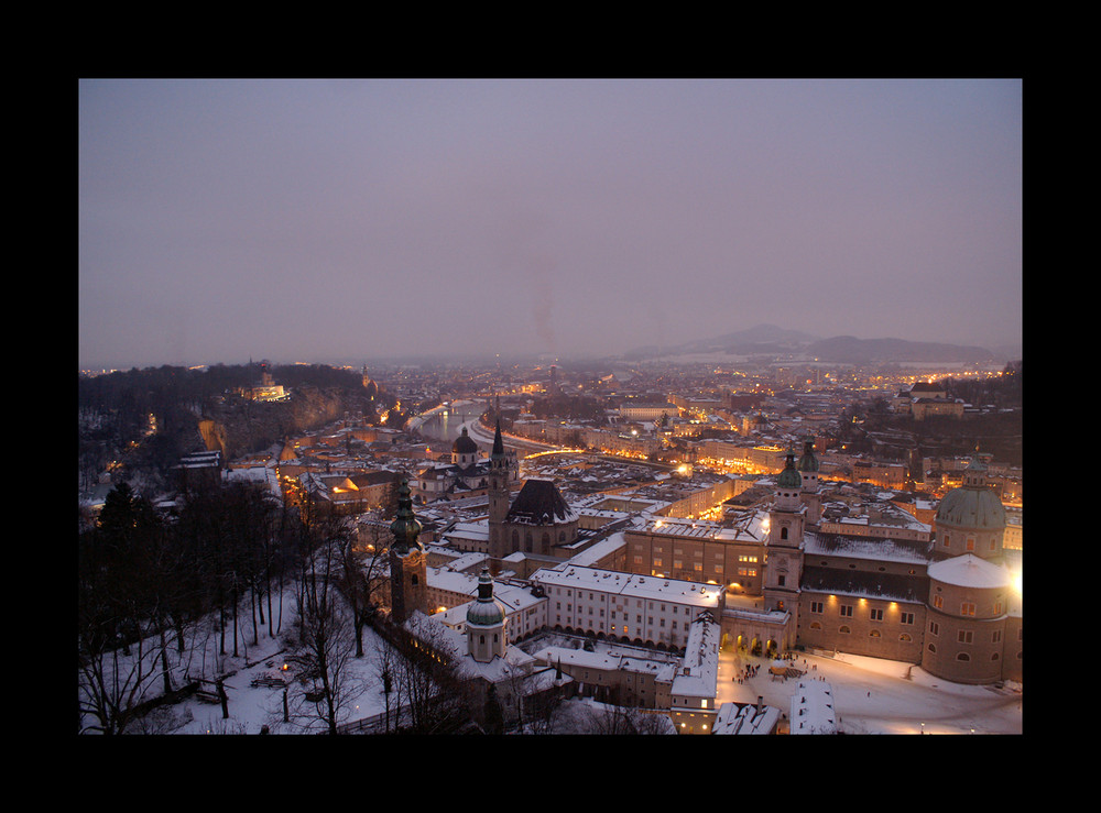 Salzburg nach Sonnenuntergang