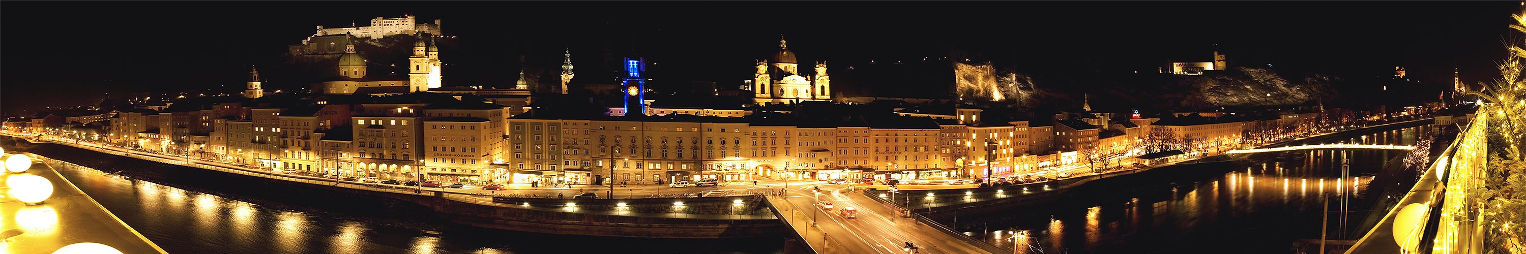 Salzburg Panorama bei Nacht