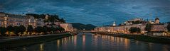 Salzburg Panorama Blick zur Staatsbrücke Altstadt