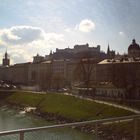 Salzburg, Salzach..mit Blick auf die Festung