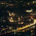 Salzburg Salzachufer bei Nacht vom Gaisberg