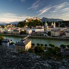 Salzburg Stadt im Abendlicht