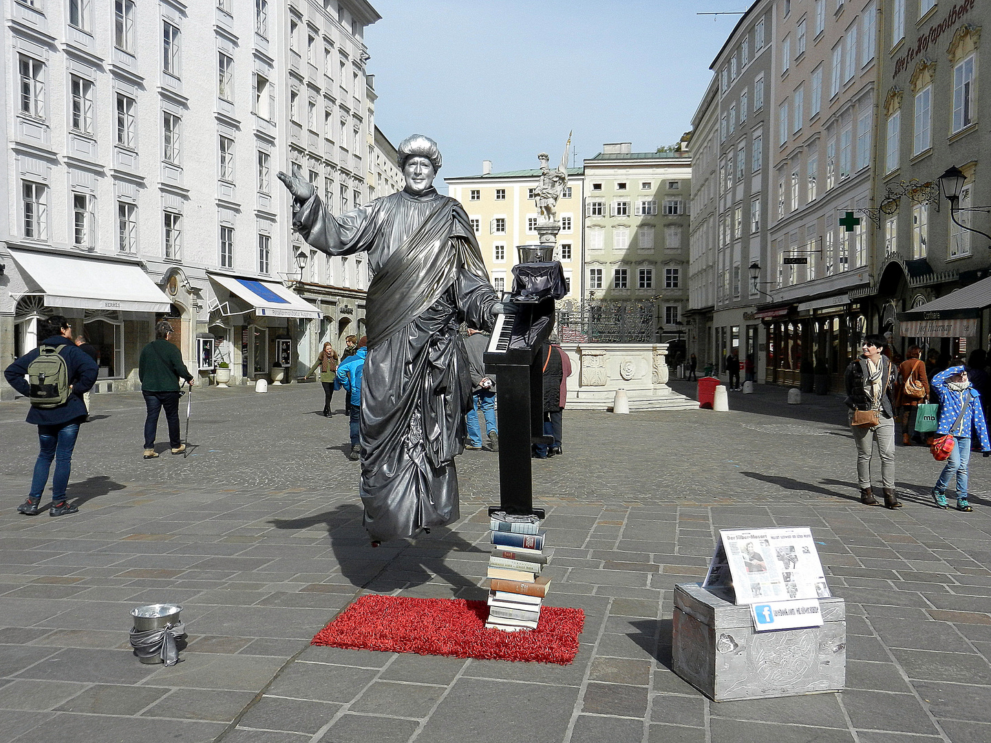 Salzburg und sein lebend Statue Ed.Silver