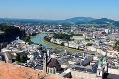 Salzburg vom Schloß aus gesehen