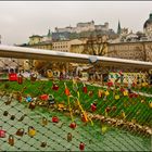 Salzburger Liebesschlösser mit Festung Hohensalzburg